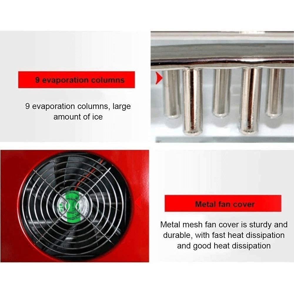 Ice Maker Machine Counter Top Home Ice Cubes Ready in 10 Mins Make 26 Lbs Ice in 40 Hrs LED Display Perfect for Parties Mixed Drinks qujunji