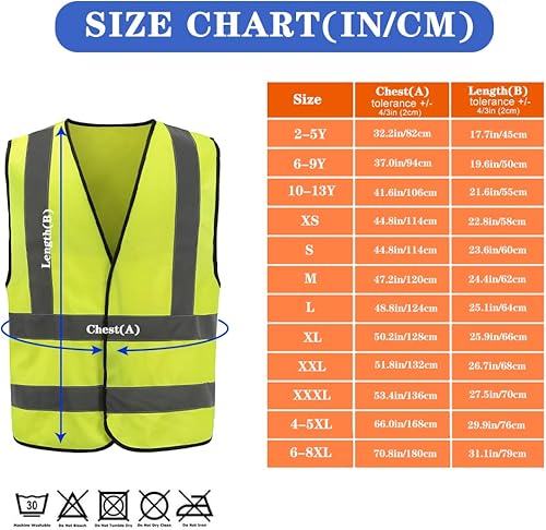 Miniatura 2 de AYKRM Chaleco de alta visibilidad de alta visibilidad de 12 colores chaleco de seguridad de construcción de trabajo reflectante de alta visibilidad