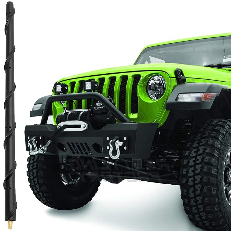 Antena de rádio automotiva BASIKER 33 cm preta para Jeep Wrangler JK JL e Gladiator JT 2007–2026