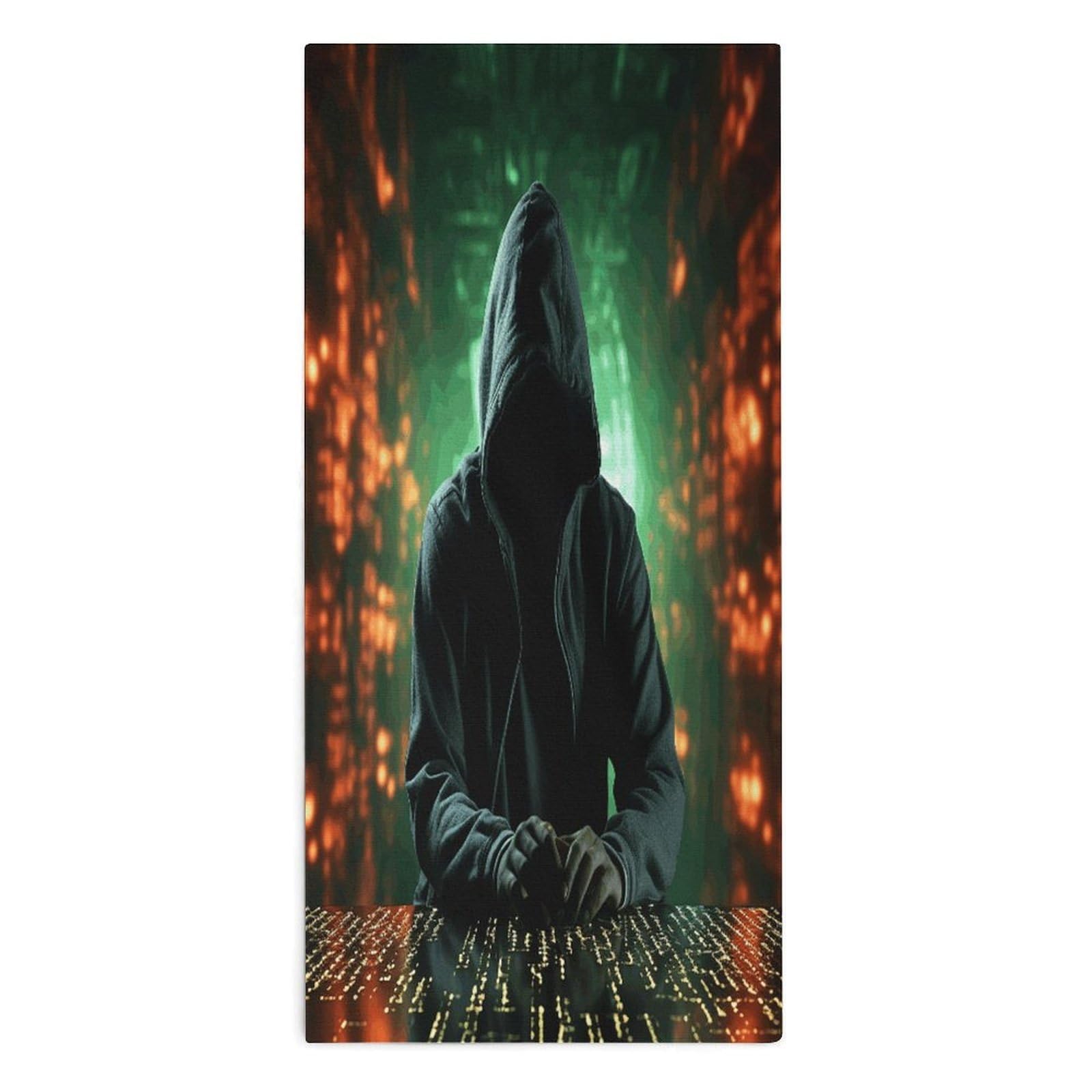 Btcowzrv Style Hacker Attack Bath Towel Beach Towels Shower Towel
