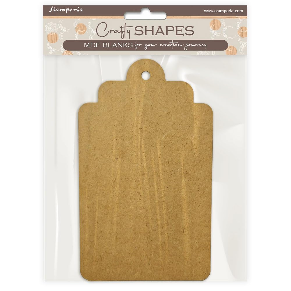 Stamperia - Crafty Shapes for Scrapbooks, Albums, Cards, Bullet Journals and More, Decorate with Papers and Paint, Perfect for Hobbies, Crafts, and Gifting (A New Beginning, Tag)
