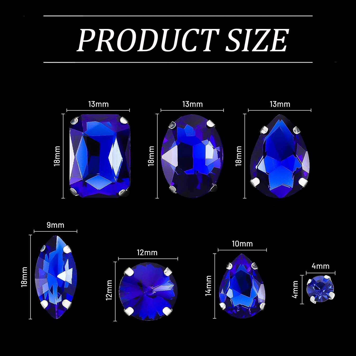 Lot De 186 Strass En Verre, Griffes En Métal Pour La Couture, Cristal Transparent