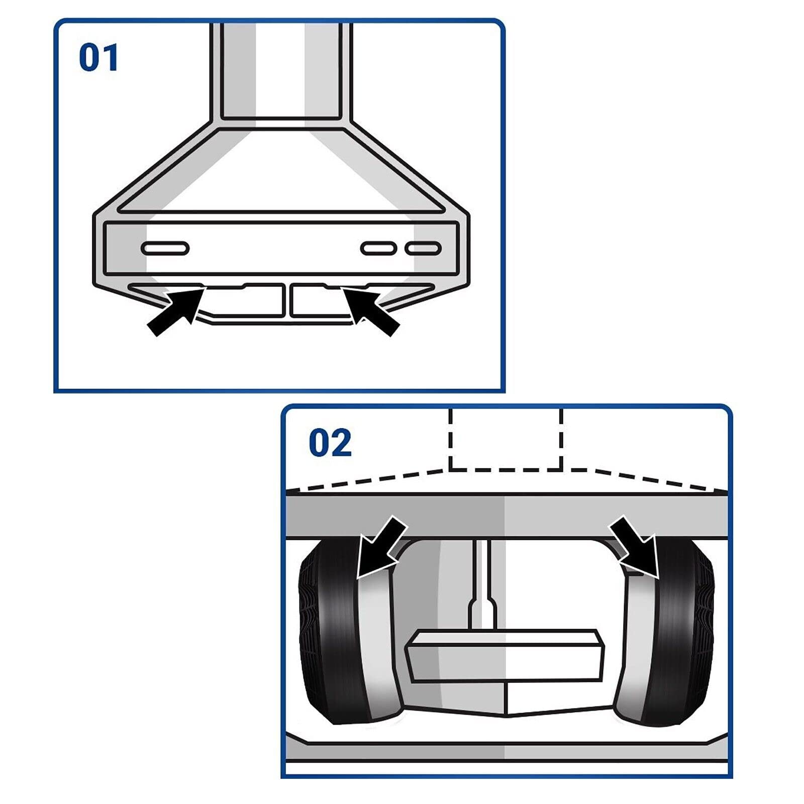 SPARES2GO Lot de 2 filtres à charbon compatibles avec hotte Samsung NK24M3050PS NK36M3050PS Type 47 AH012