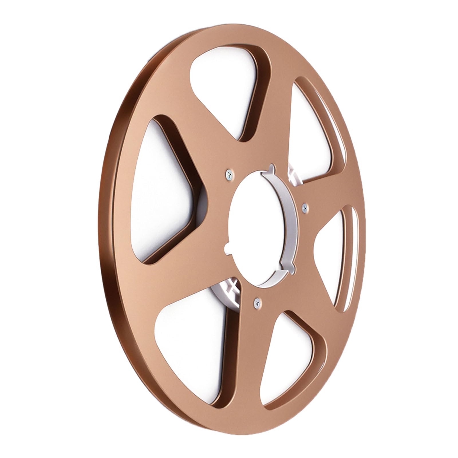 Netbiio Gd 6 Hole Aluminum Reel 10.5" Open Tape Empty Hub Disc Lightweight Metal Durable Aluminum Alloy Tape Reel