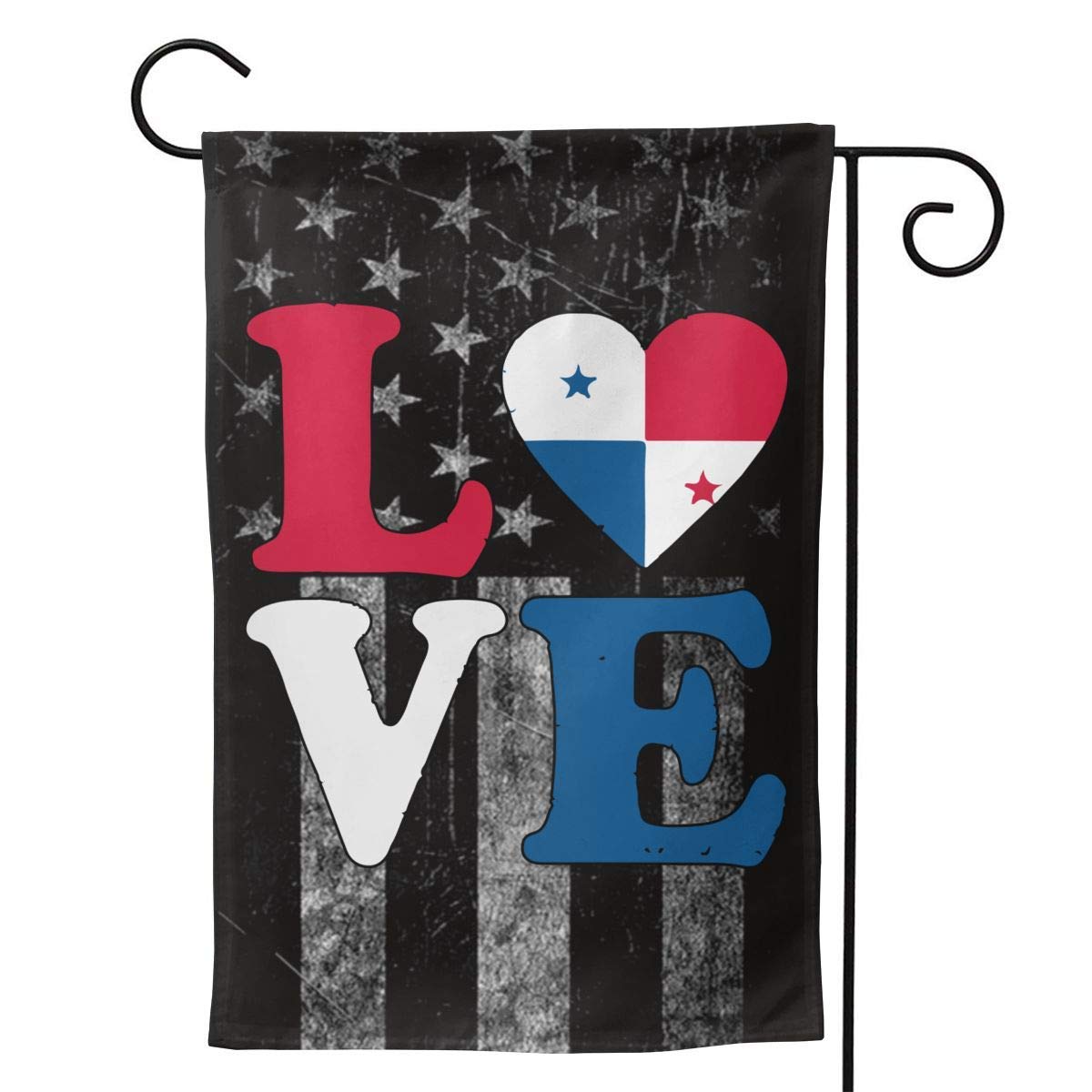 FengLiuAiShuaiGe Garden Flags Worn-Out Usa Flag I Love Panama Welcome Large Yard Double Sided House Flag Banners For Patio Lawn Home Outdoor Decor 12.5X18In 28X40In