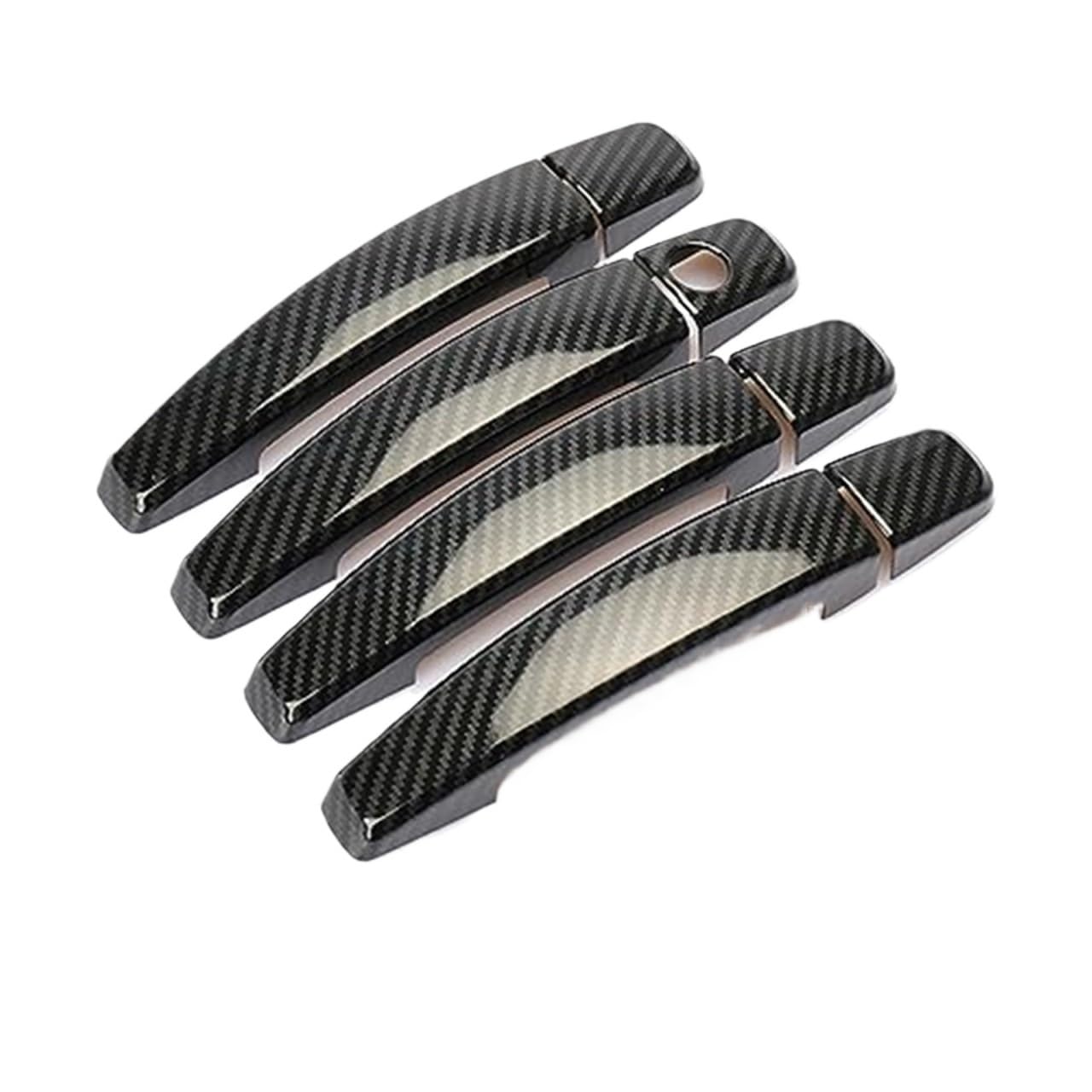 Btfwm Black Carbon Fiber Car Handle Cover, For Opel, Insignia Holden, For Vauxhall, Insignia, For Buick, Regal 2009-2016 Chrome Carbon Fiber Car Door Handle Cover Trim Stickers(Black Carbon Fiber)