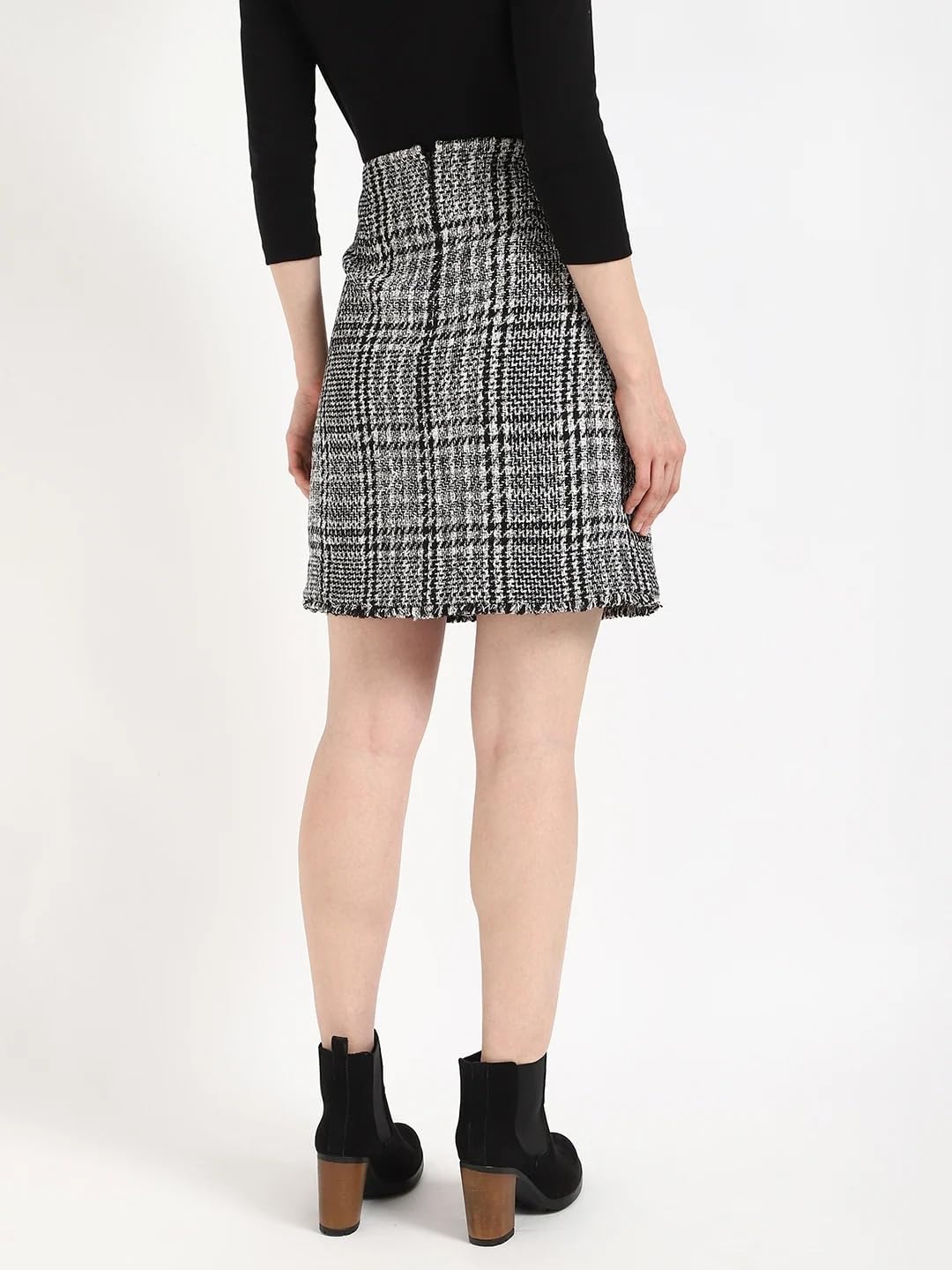 Calvin Klein Women's Sportswear Skirt, CRM/Blk Multi, 10