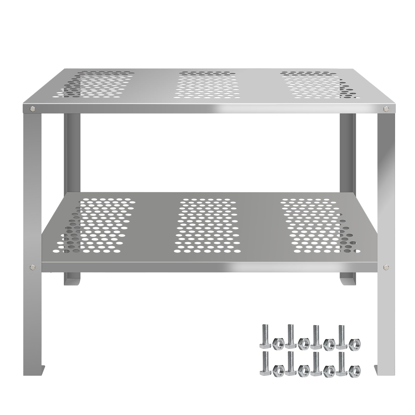 KODOM Aluminum Greenhouse Potting Bench 42" D x 24" W x 32" H, Multi-use Double Layers Potting Bench Table, Garden Workstation Work Bench for Greenhouse, Patio, Porch
