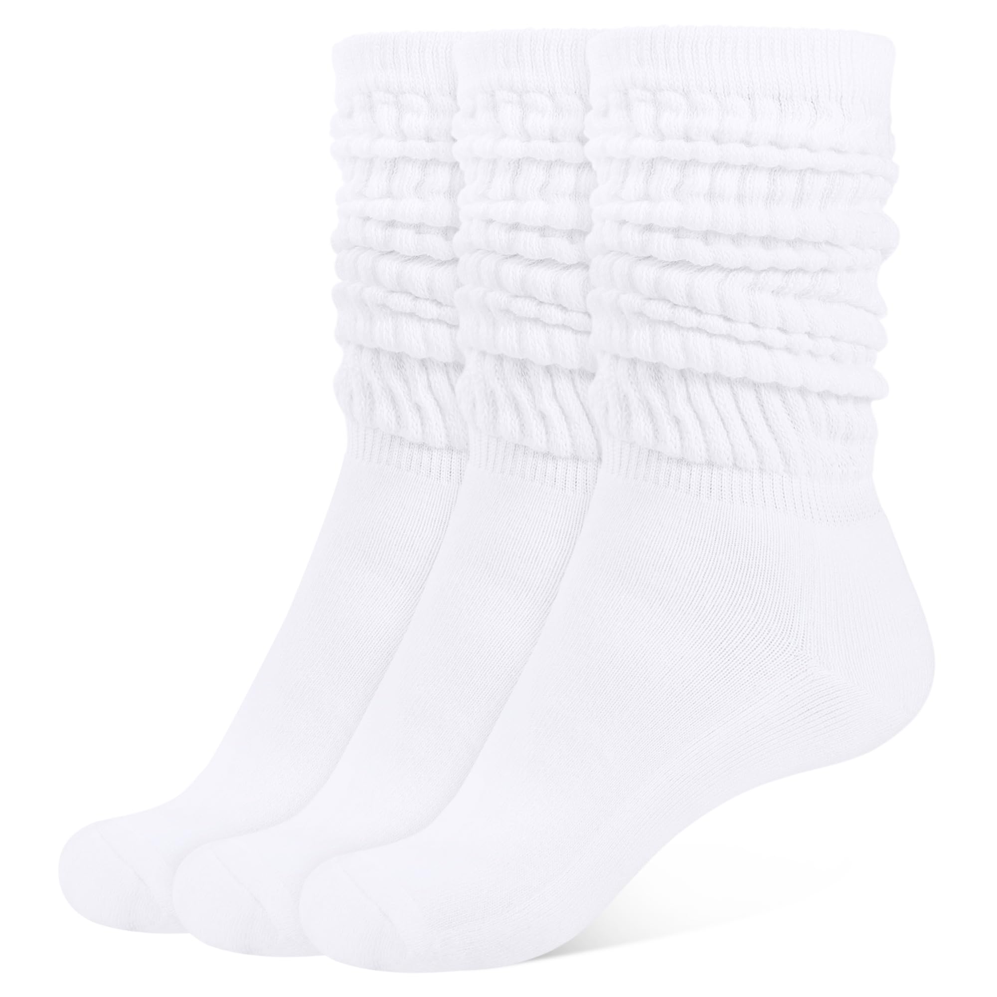 CLOSEMATE 3 Paar Slouch Socken Damen, Kniestrümpfe aus weicher Baumwolle, Stulpen Socken für Stiefelund und Sneaker, Gr. 35-42