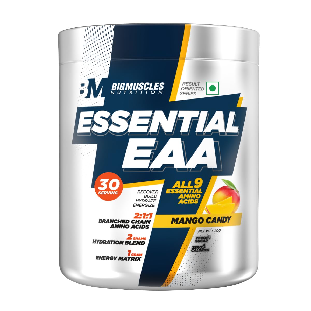 Bigmuscles Nutrition Essential EAA [30 Servings, Mango Candy] | All 9 Essential Amino Acids with Electrolyte & Energy Matrix [180g] (B0CKF9QB86) Amazon Price History, Amazon Price Tracker