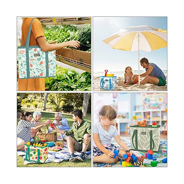 BALEINE 3Pk Reusable Grocery Bags, Foldable Shopping Bags for Groceries