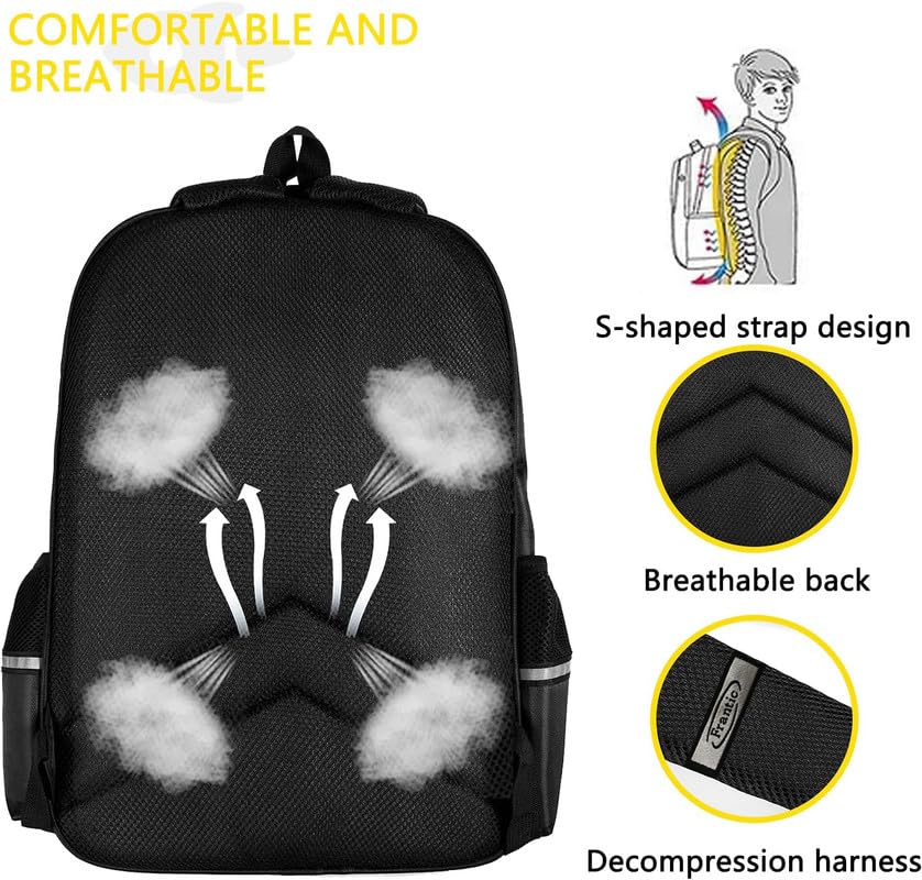 Image of Frantic RR4Zipper Waterproof Polyester 26 L School Backpack School Bag Daypack Picnic Bag For Boys & Girl