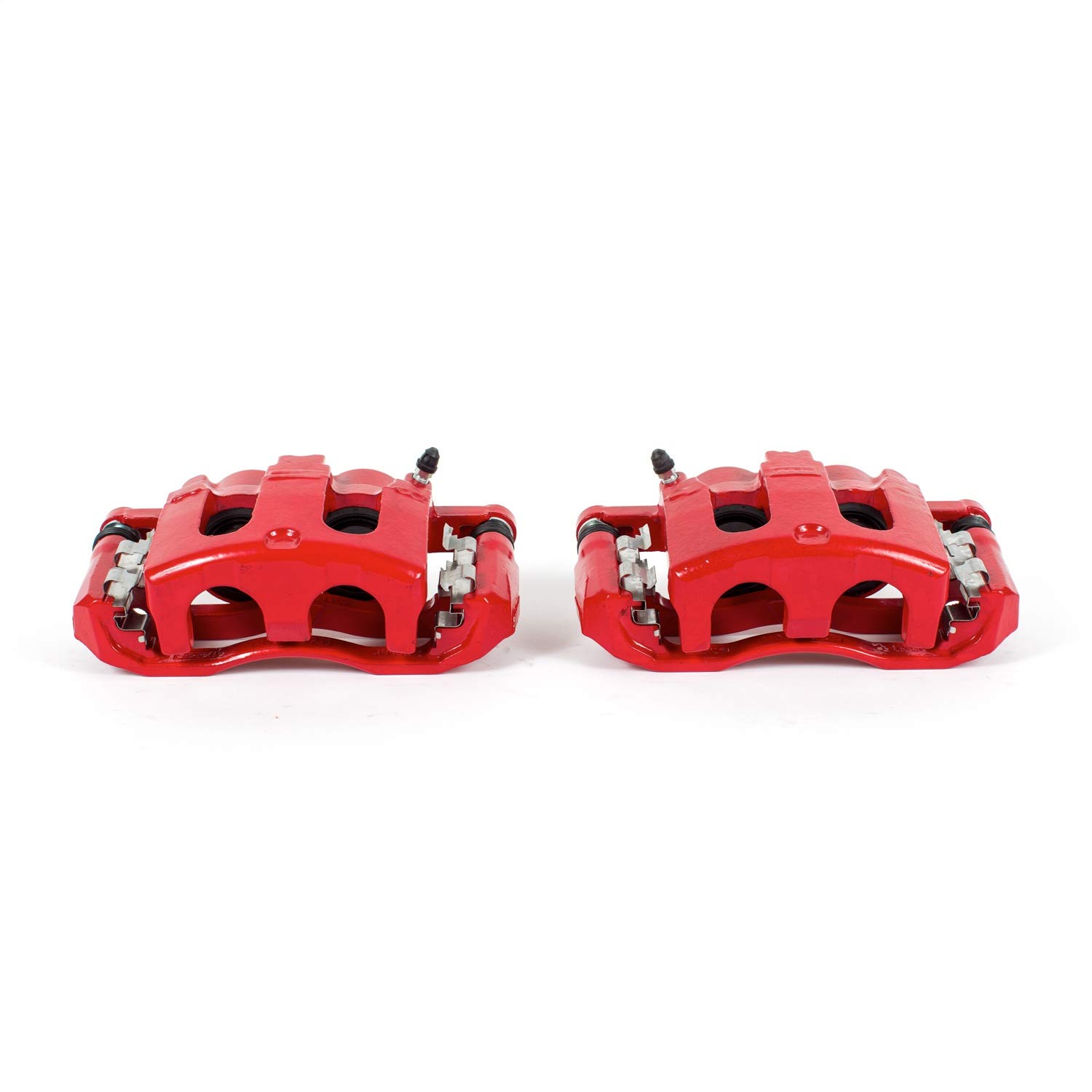 PowerStop Front Red Powder Coated Brake Caliper Pair for Ford Explorer 2006-10 |Explorer Sport Trac 2007-10 |Mercury Mountaineer 2006-10 - High-Temp Brake Caliper Upgrade, S4994