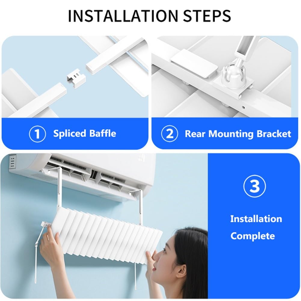 Deflettore Climatizzatore Split da 85 cm con Alette Regolabili