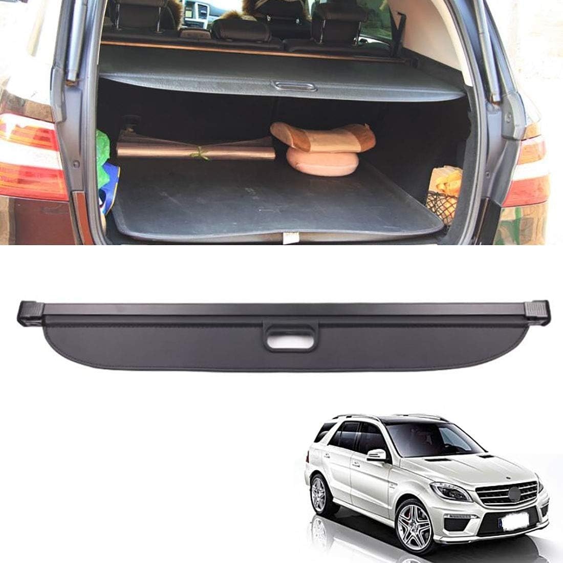 Voiture Étagère Arrière Rétractable De Coffre pour Benz ML W166 ML320 ML350 ML400 500 2013-2017, Coffre Étagères Bagages Housse Colis Cargo Rideau Bouclier