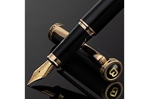 Exquisite Wooden Fountain Pen with 24K Gold Trim