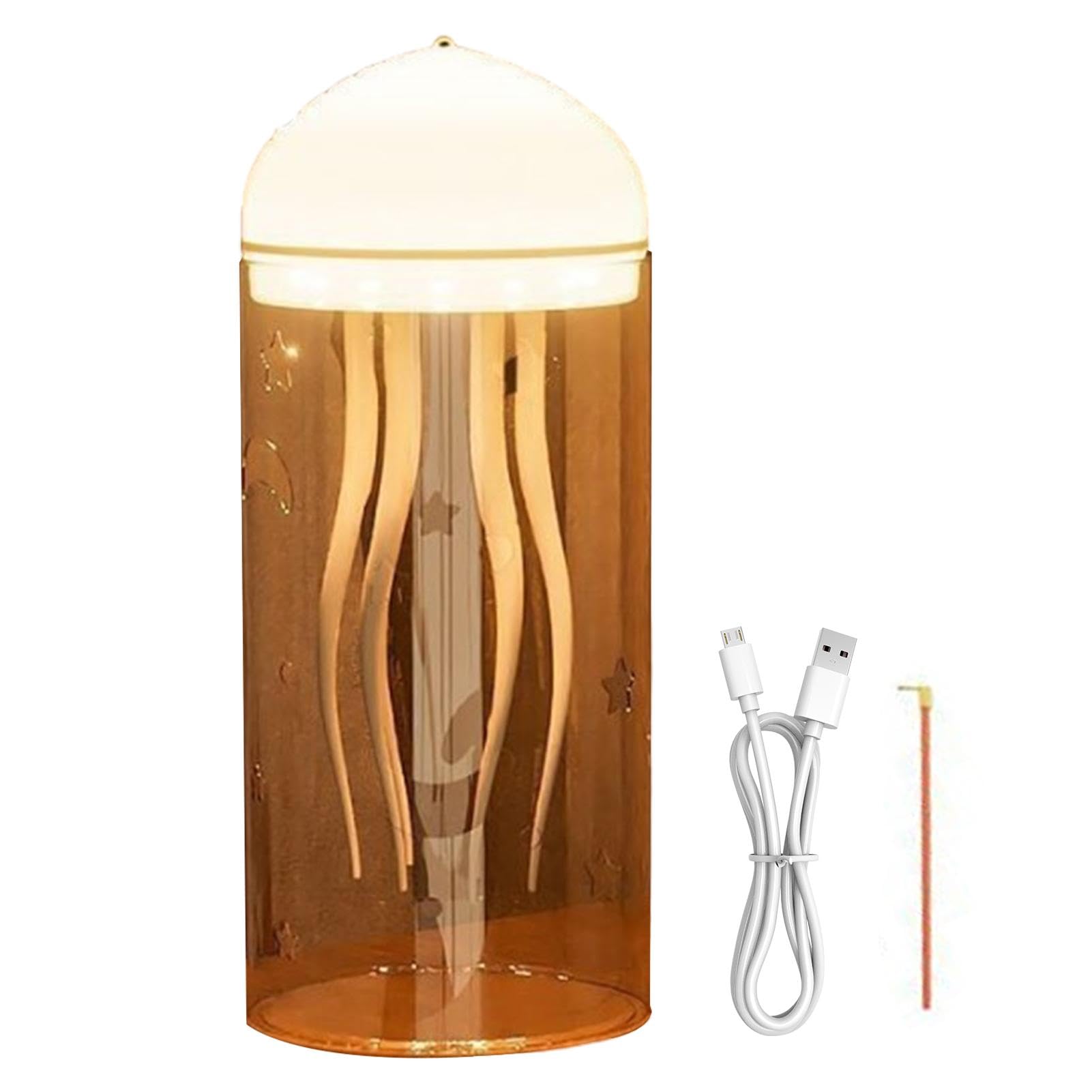 Jellyfish Lamp, 2 Control Modes Jelly Fish Light Lamp, LED Jellyfish Aquarium Mood Night Lights with Moving Legs, Dynamic Floating Jelly Fish Tank Bedside Lamps, for Home Decor