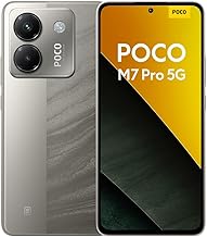 XIAOMI Poco M7 Pro 5G Smartphone, 12 + 256 GB, Silver, Clear 50MP Sony Camera with OIS, 5110 mAh Battery, 45 W TurboCharge, 120 Hz Eye-Friendly AMOLED Display