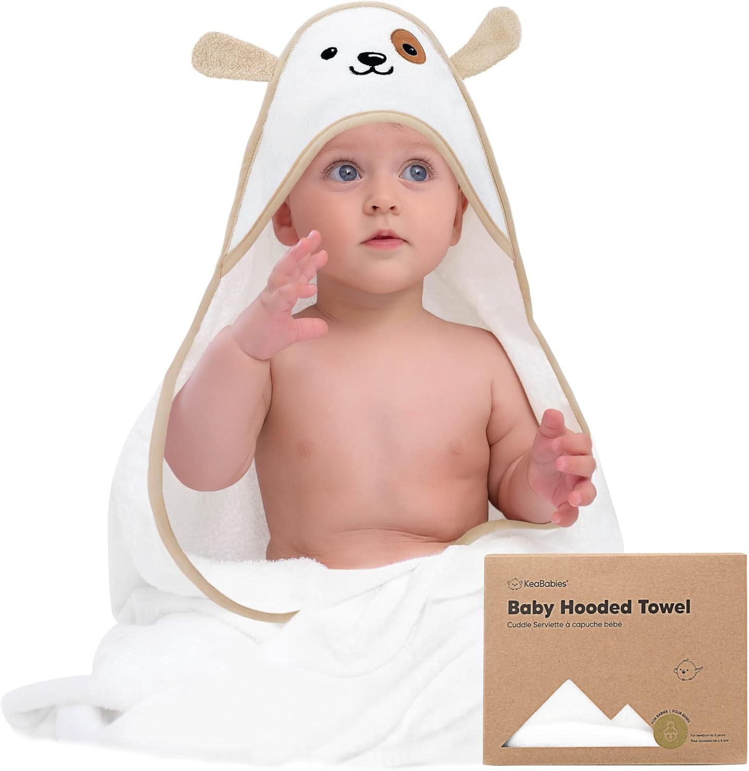 KeaBabies Baby Hooded Towel Bamboo Baby Towel Organic