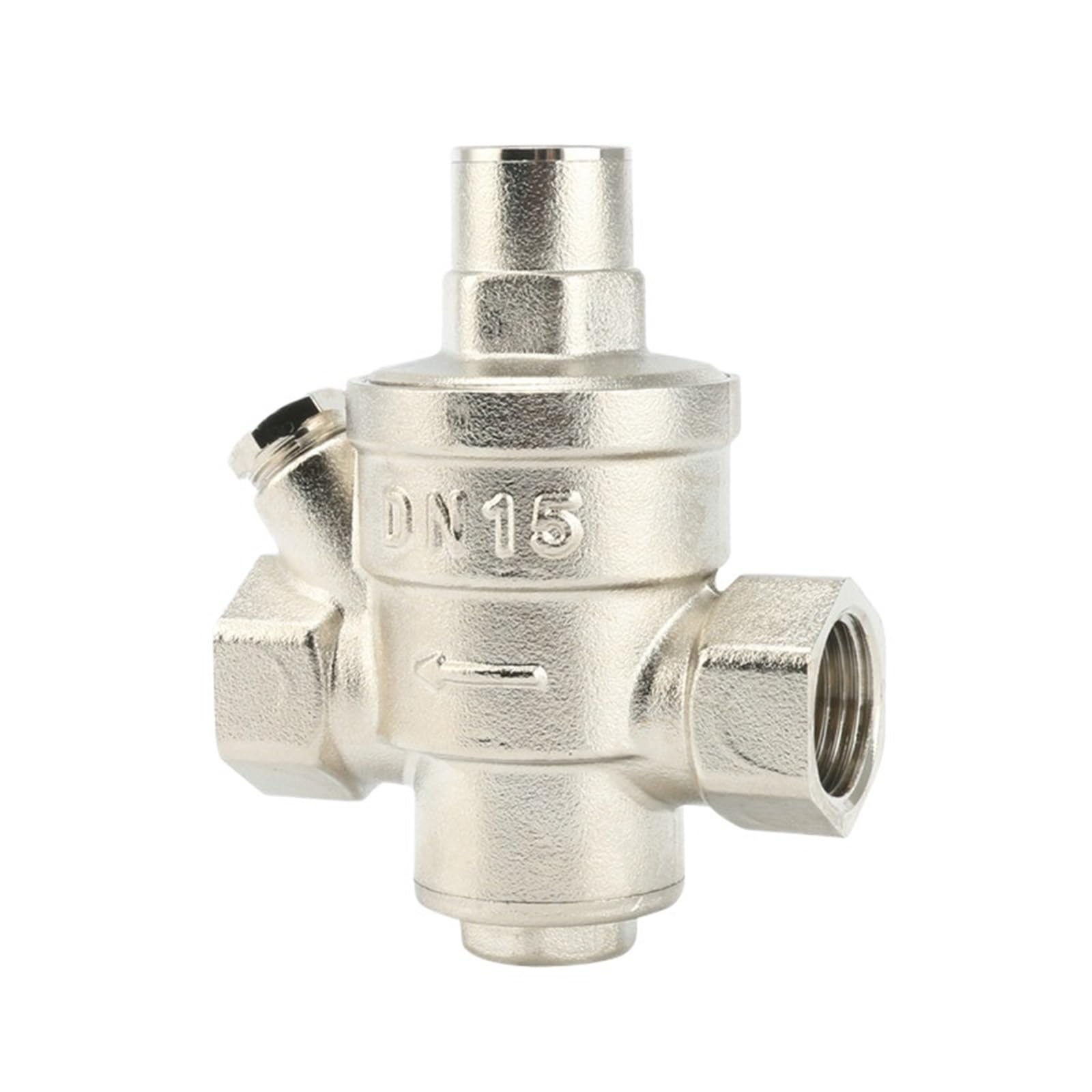 Aqcdpjyu One Color Brass Water Pressure Reducing Valve, Adjustable Regulator Multiple Sizes(Dn20 No Gauge)