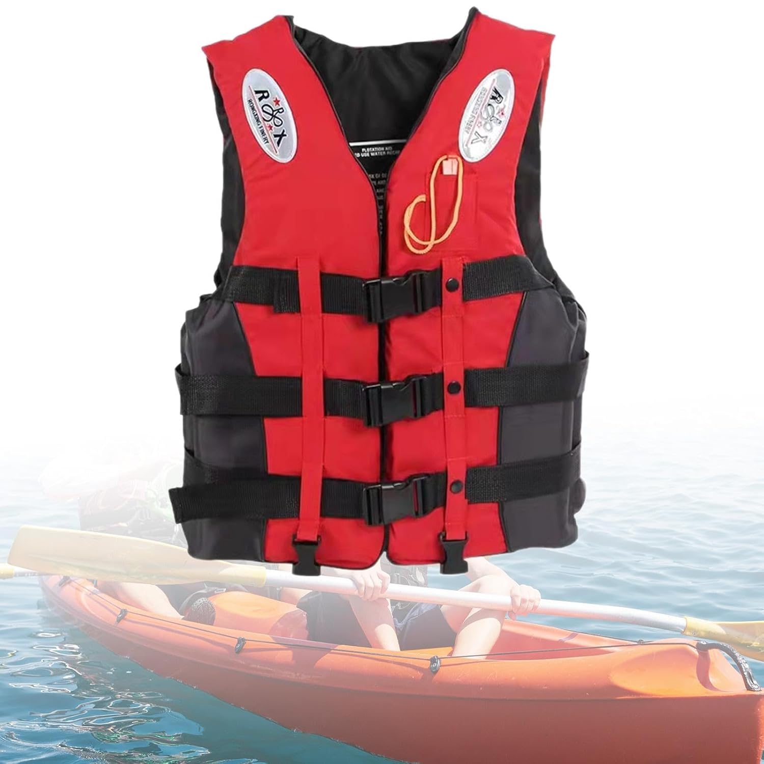 AASTIK SALES Swim Jacket Sports Gear Portable Life Suit Vest for Drifting Boating Sailing M Red 3