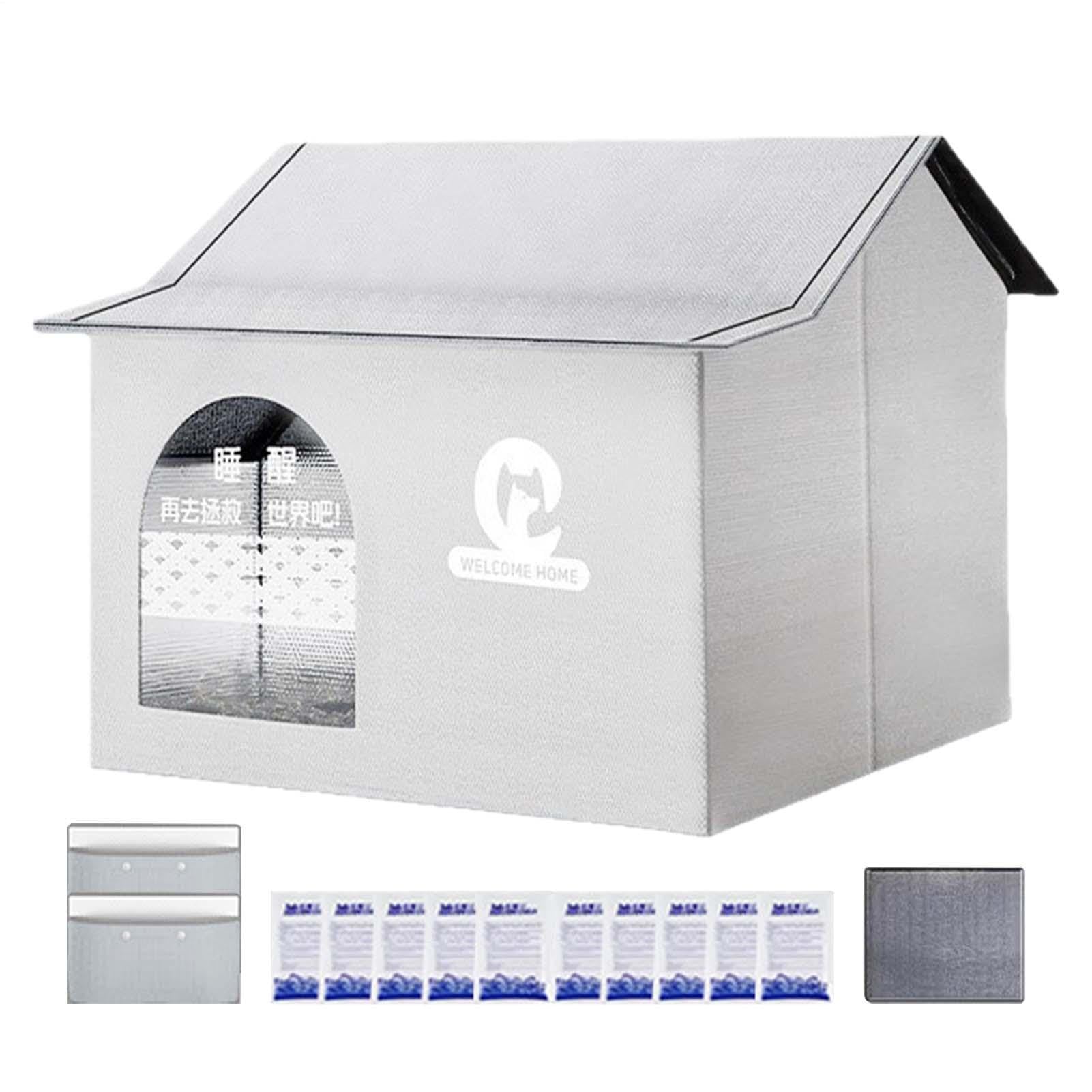 Refugio Refrescante para Gatos Refugio Refrescante De Verano para Gatos | Refugio Plegable Con Bolsas De Hielo, Accesorios Para Mascotas Para Gatitos Y Perros En Hogar, Jardín Y Exterior Todas Las E