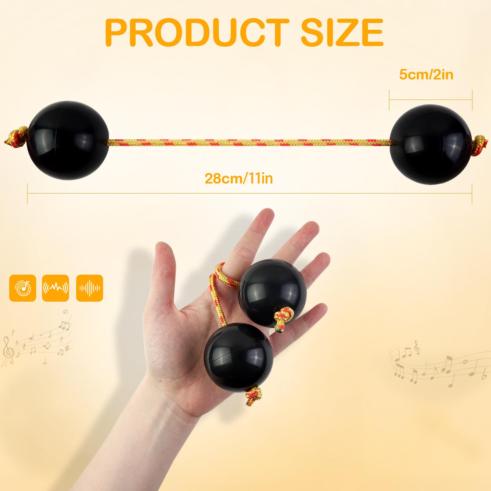 Kashaka Aslatua Shaker Africano - 2 Coppie Di Strumenti Musicali Tradizionali - Per Bambini, Adulti, Feste E Lezioni Di Musica - Foto 3