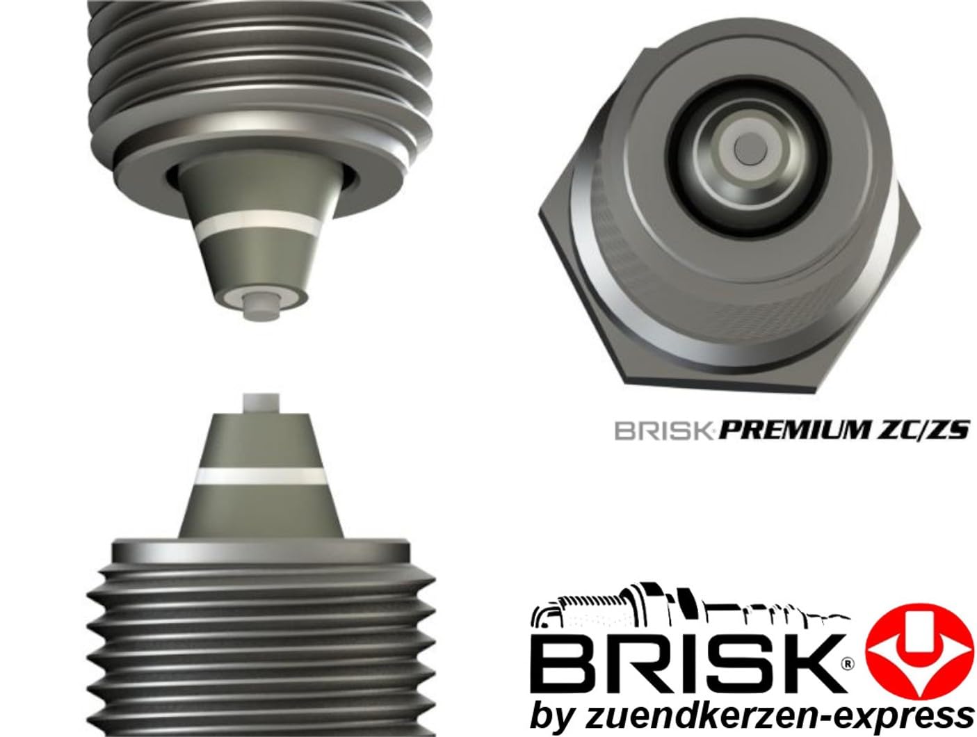 BRISK Premium Racing LR12ZS 1207 Bujías de Encendido, 4 piezas