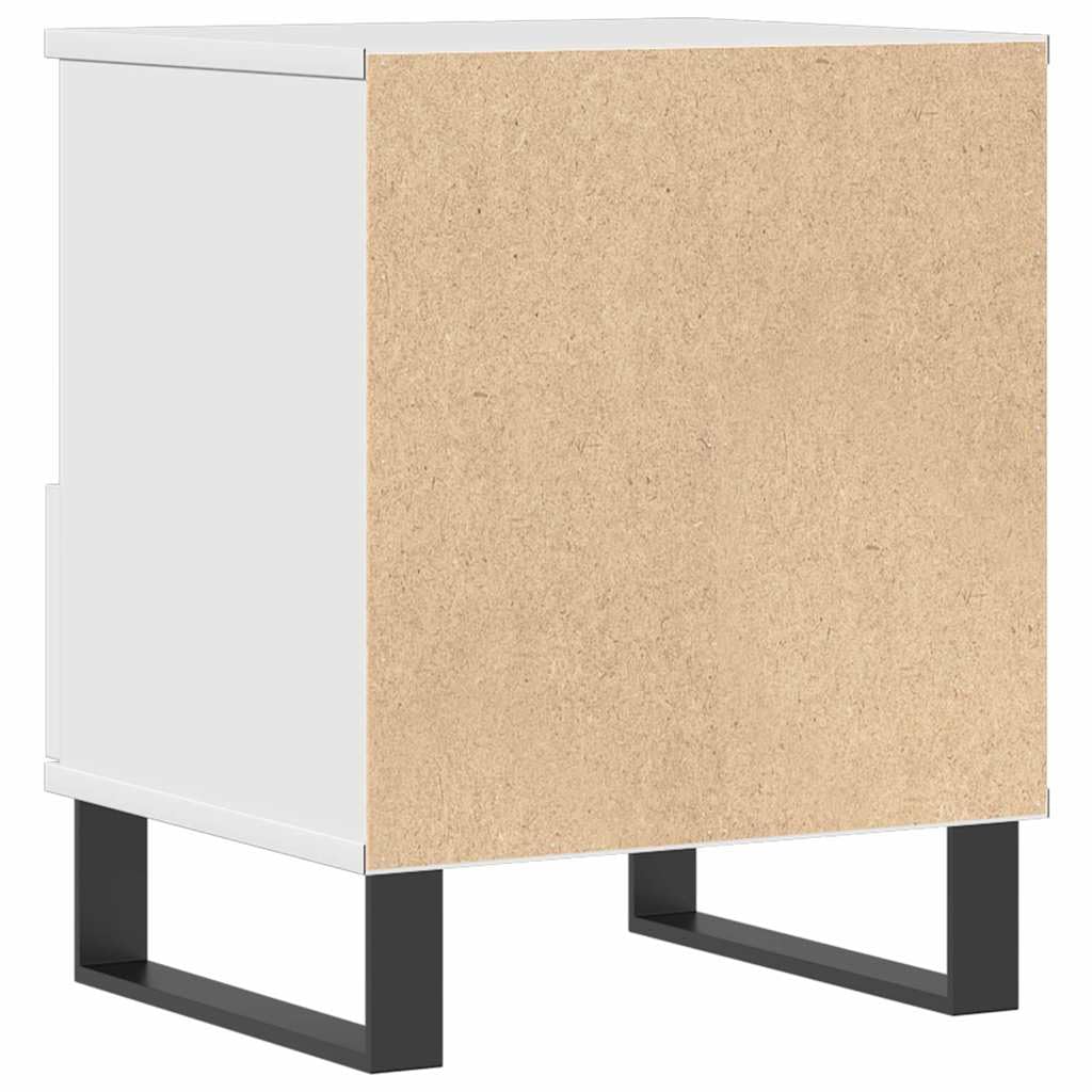Eleganter Nachttisch mit Schublade und Fach aus Holzwerkstoff, Stabile Beistelltisch mit Metallbeinen und Feuchtigkeitsbeständige Oberfläche für Wohnzimmer und Schlafzimmer