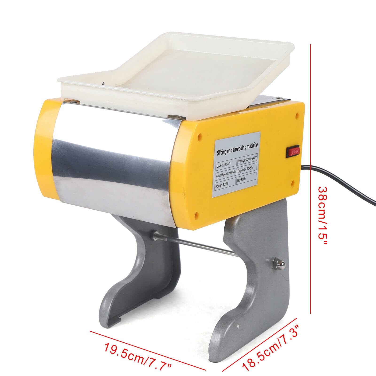 Affettatrice elettrica, 300 W, 50 kg/H, professionale, per verdure e fette di carne