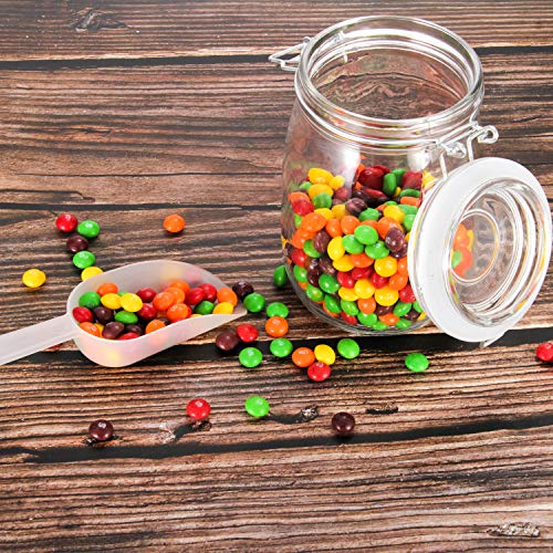 OAMCEG 4 Pack Wide Mouth Mason Jars - 34 OZ Airtight Glass Canning Jars with Leak Proof Rubber Gasket and Clip Top Lids, Perfect for Storing Coffee, Sugar, Flour or Sweets - Image 7