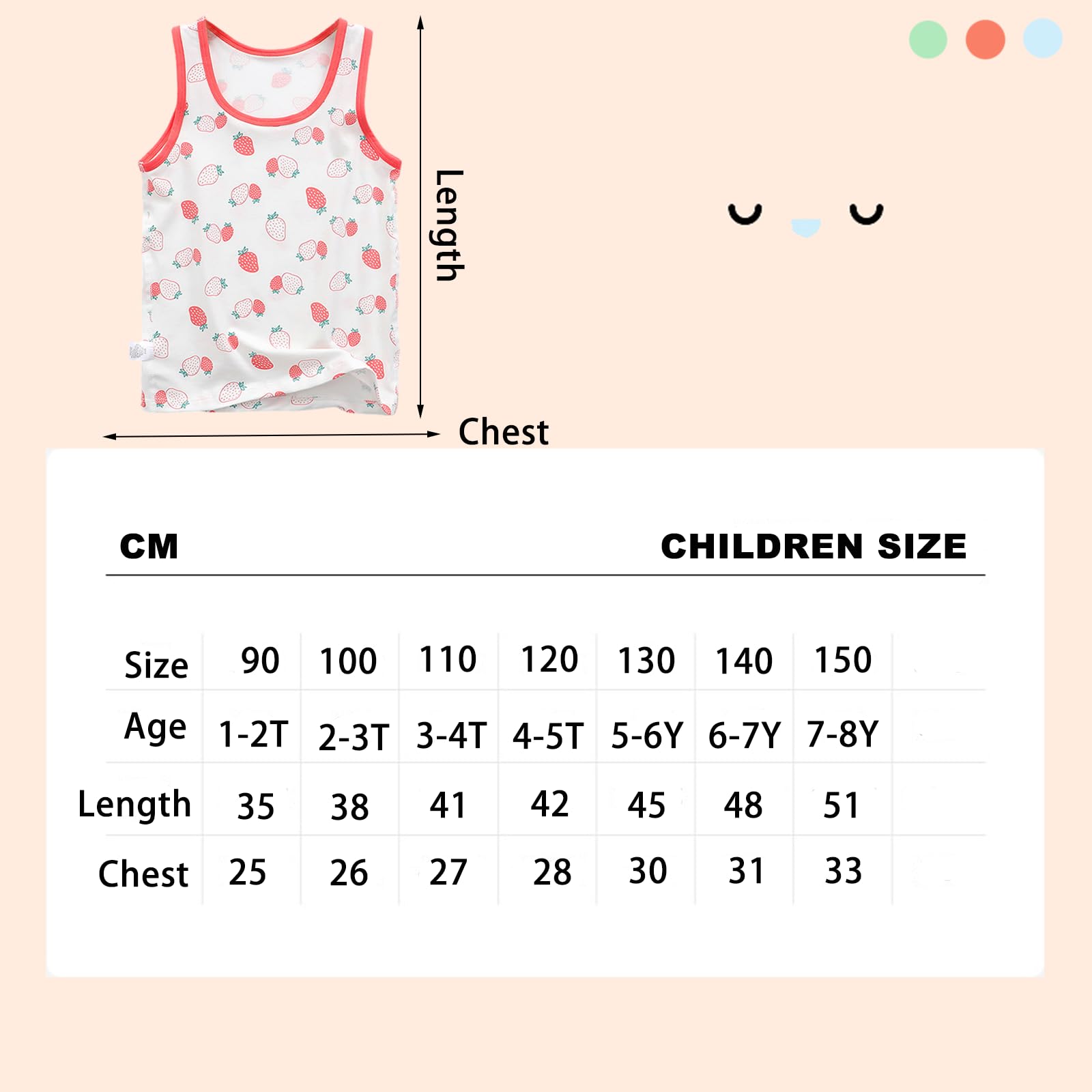Lot de 4 débardeurs sans manches en coton respirant et doux pour tout-petits filles de 2 à 10 ans