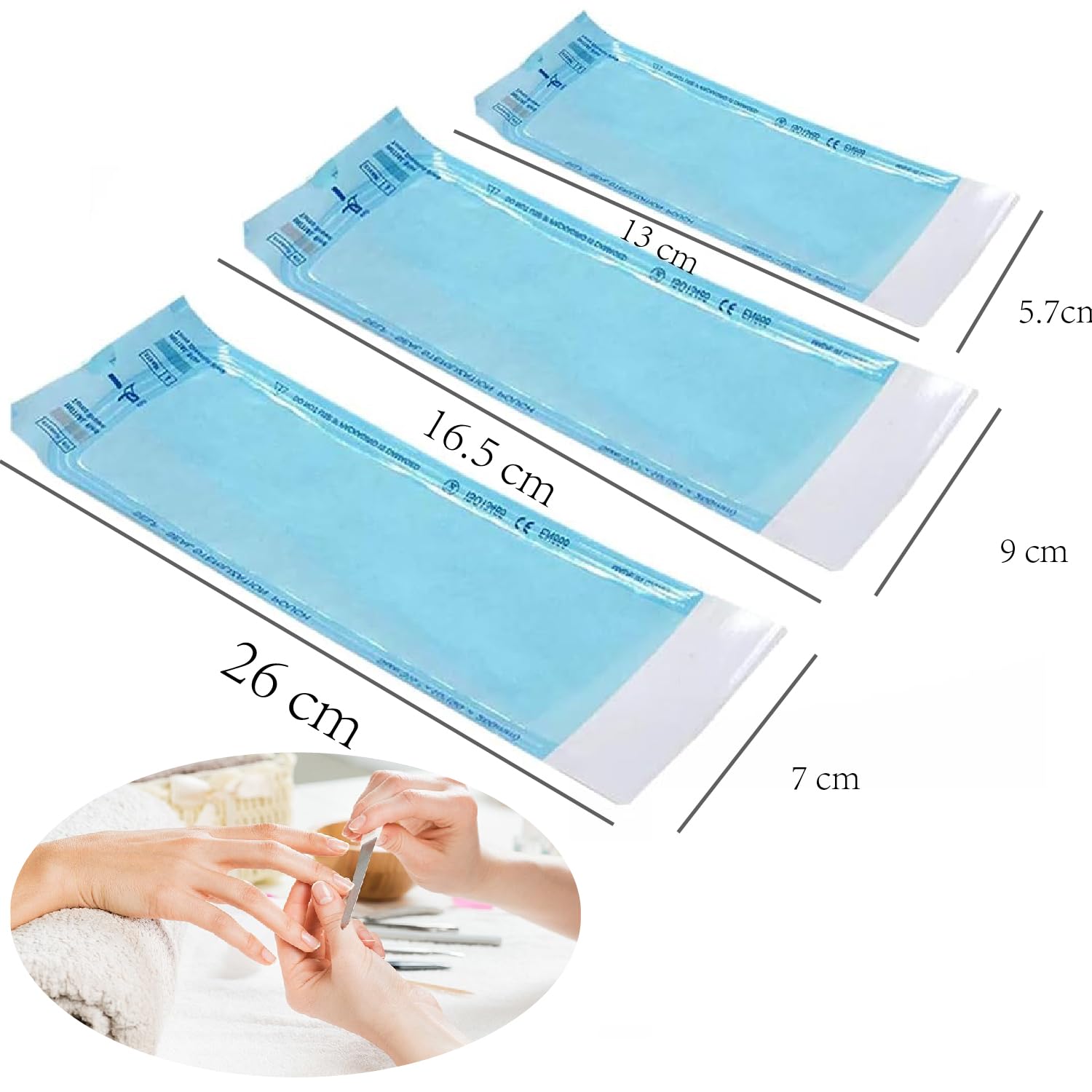 150 Pezzi Sacchetto Di Sterilizzazione, Acchetti Sterili in PVC, Sacchetti Per Autoclave, Buste Autosigillanti per Sterilizzazione, Buste Per Sterilizzazione