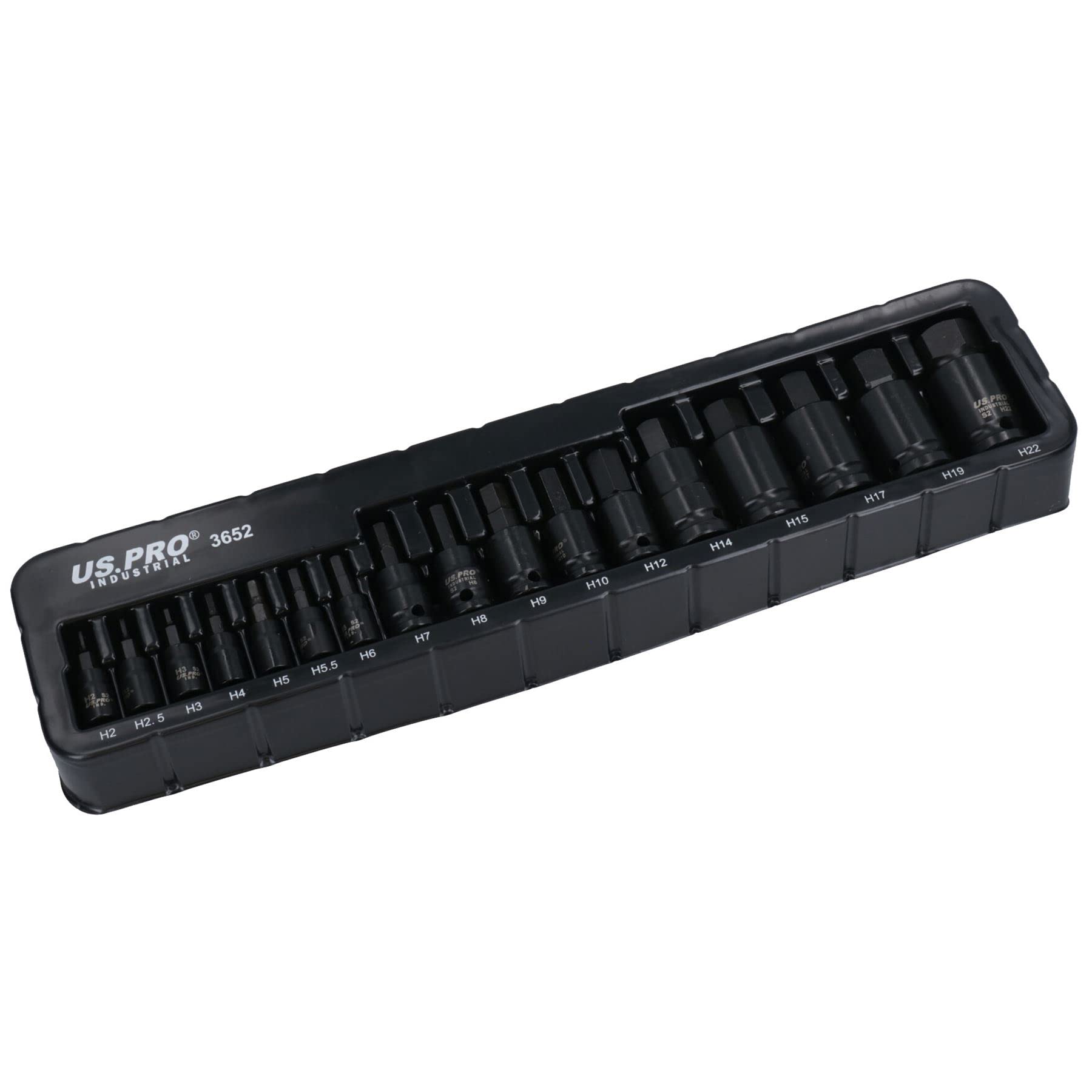 17-teiliger Innensechskant-Steckschlüsselsatz – 2–22 Mm, Für 1/4", 3/8" & 1/2" Antriebe, Schlagfest, In Aufbewahrungsschale