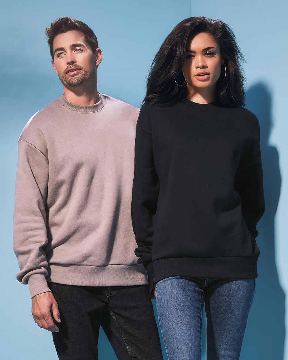 Herb Peru Unisex Oversize Mieszanka Bawełny Ciężka Bluza Czarna