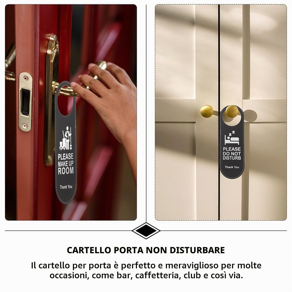 Operitacx 20 Pz Cartello Non Disturbare Porta Hotel Doppia Faccia Cartello Appendere Per Camera Make up Design Semplice Resistente Adatto Ufficio Bar Club