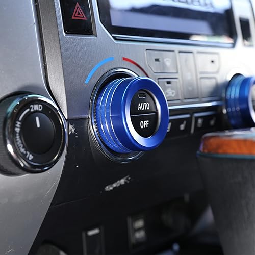 Miniatura 3 de Cubierta de botón de salida de aire acondicionado y volumen de ventilación de automóvil, 4 piezas para Toyota Tundra 2014 2015 2016 2017 2018 2019