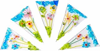 Fused glass, fused glass kit, Make At Home Fused Glass Bunting, flower garden bunting, fused glass window hanging decoration, glass craft kit