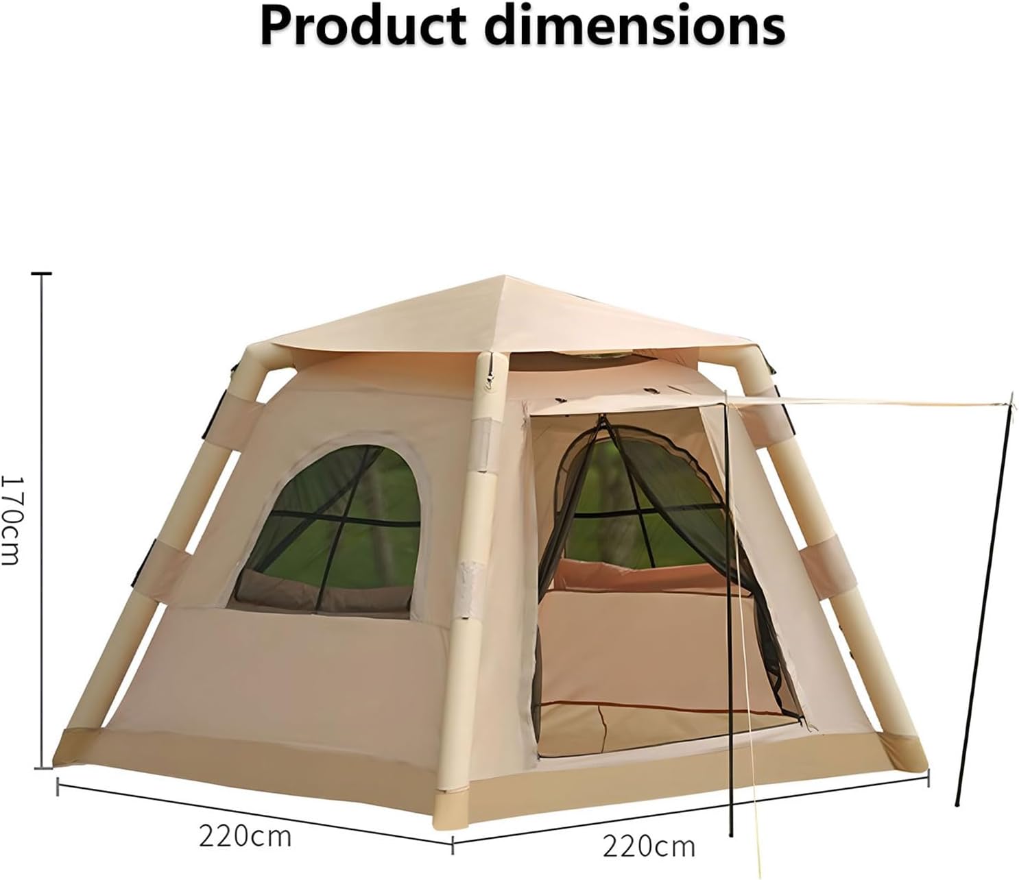 Uevmo ワンタッチテント キャンプテント シルバーコーティング
