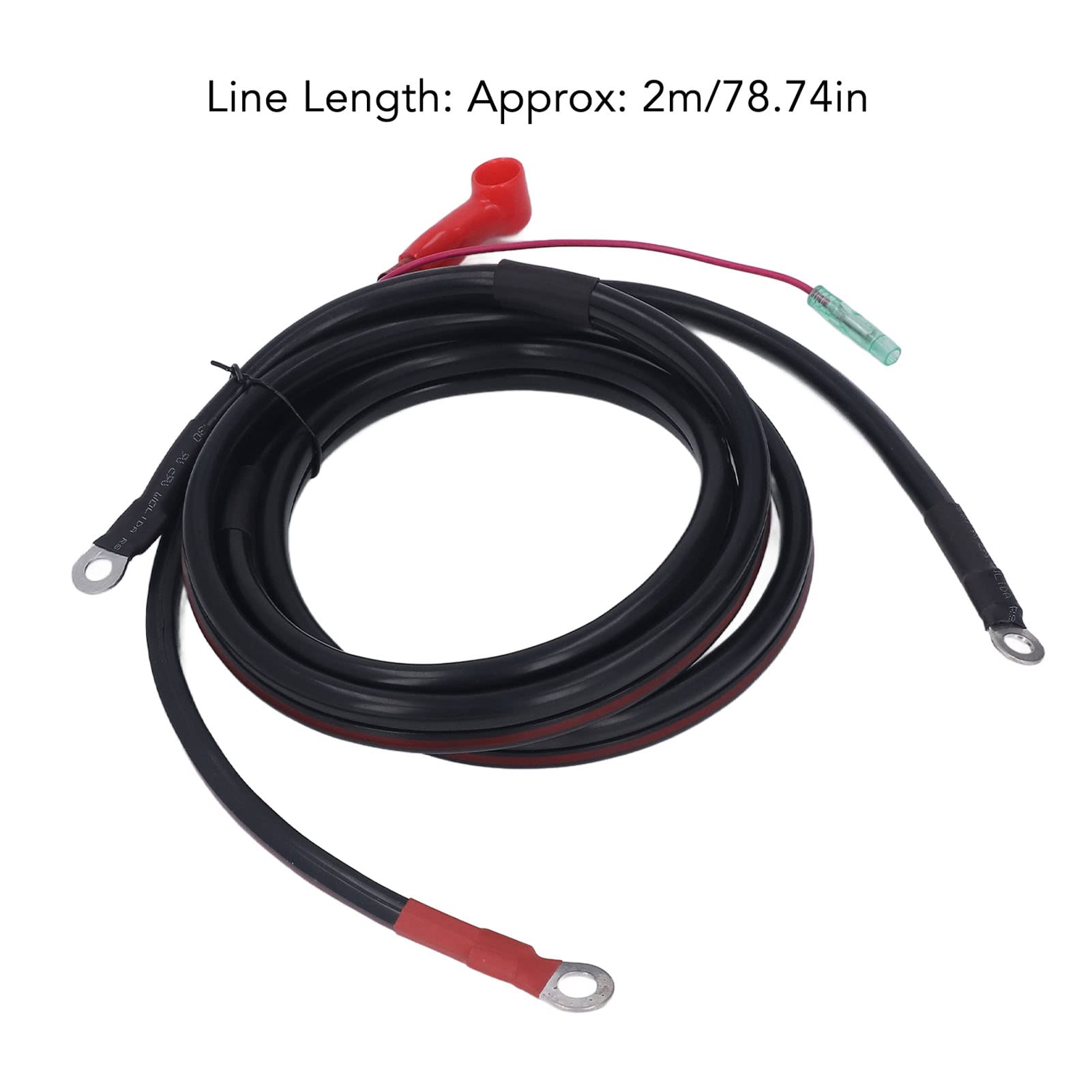 Dioche Câble de Batterie de Remplacement en Cuivre Pur Outbo2M pour Moteur Hors-bord Parsun - étanche et Anti-poussière, Facile à Installer