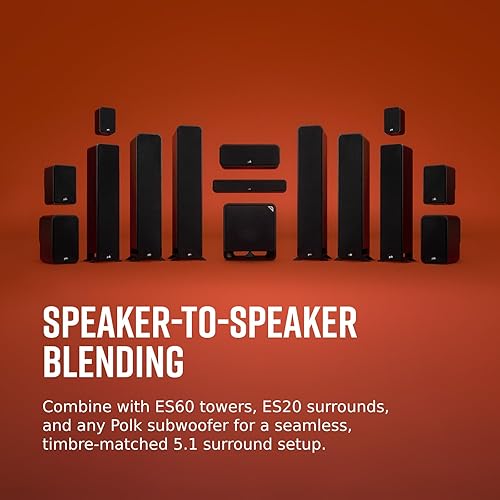 Miniatura 34 de Polk Signature Elite ES30 - Altavoz de canal centralcon certificación de audio de alta resolución, compatible con Dolby Atmos y DTS:X, tweeter de 1