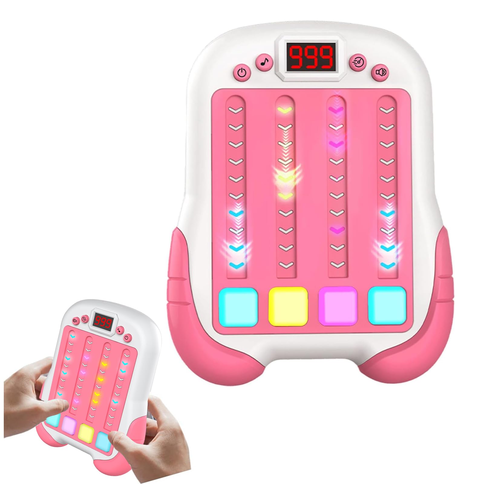 POPOYU Musica elettronica portatile ritmo macchina gioco gioco console di gioco master ritmo migliorato gioco pressione veloce gioco pop it giocattoli sensoriali per bambini 4, 5, 6, 7, 8, 9