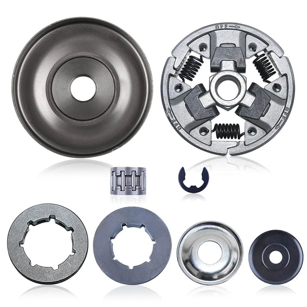 Kit de piñón de llanta de tambor de embrague apto for motosierra S 026 MS260 024 MS240 con rodamiento de agujas 11211602051 11211602050