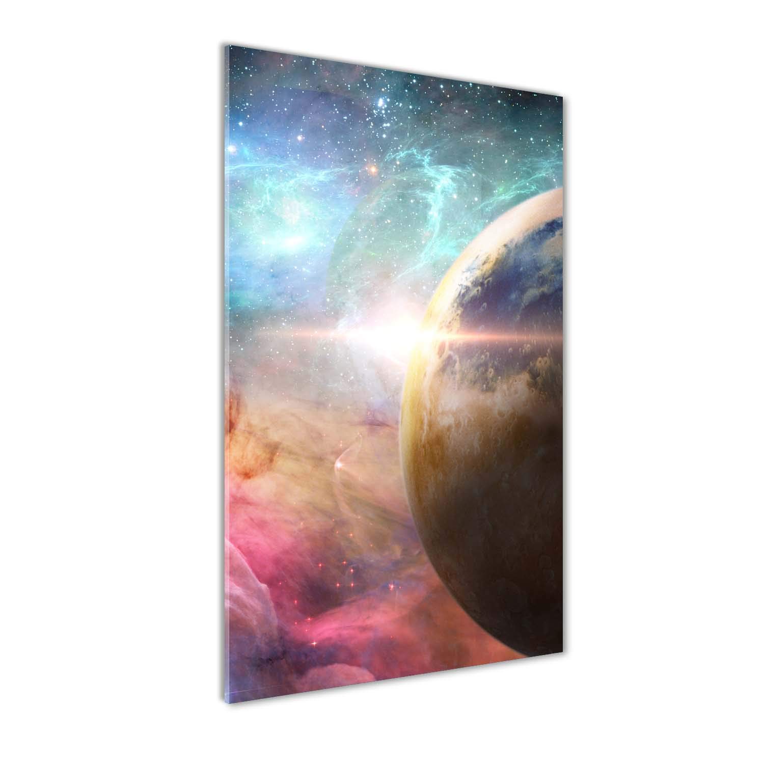 Tableau verre trempé 70x140cm Tulup Cosmos pour raviver un mur vide et sombre