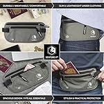 VENTURE 4TH Money Belt for Travel – Hidden Under-Clothes RFID Blocking Passport Holder & Slim Travel Wallet Pouch for Men & Women to Protect Cash, Cards & Documents (Gray) - Image 5