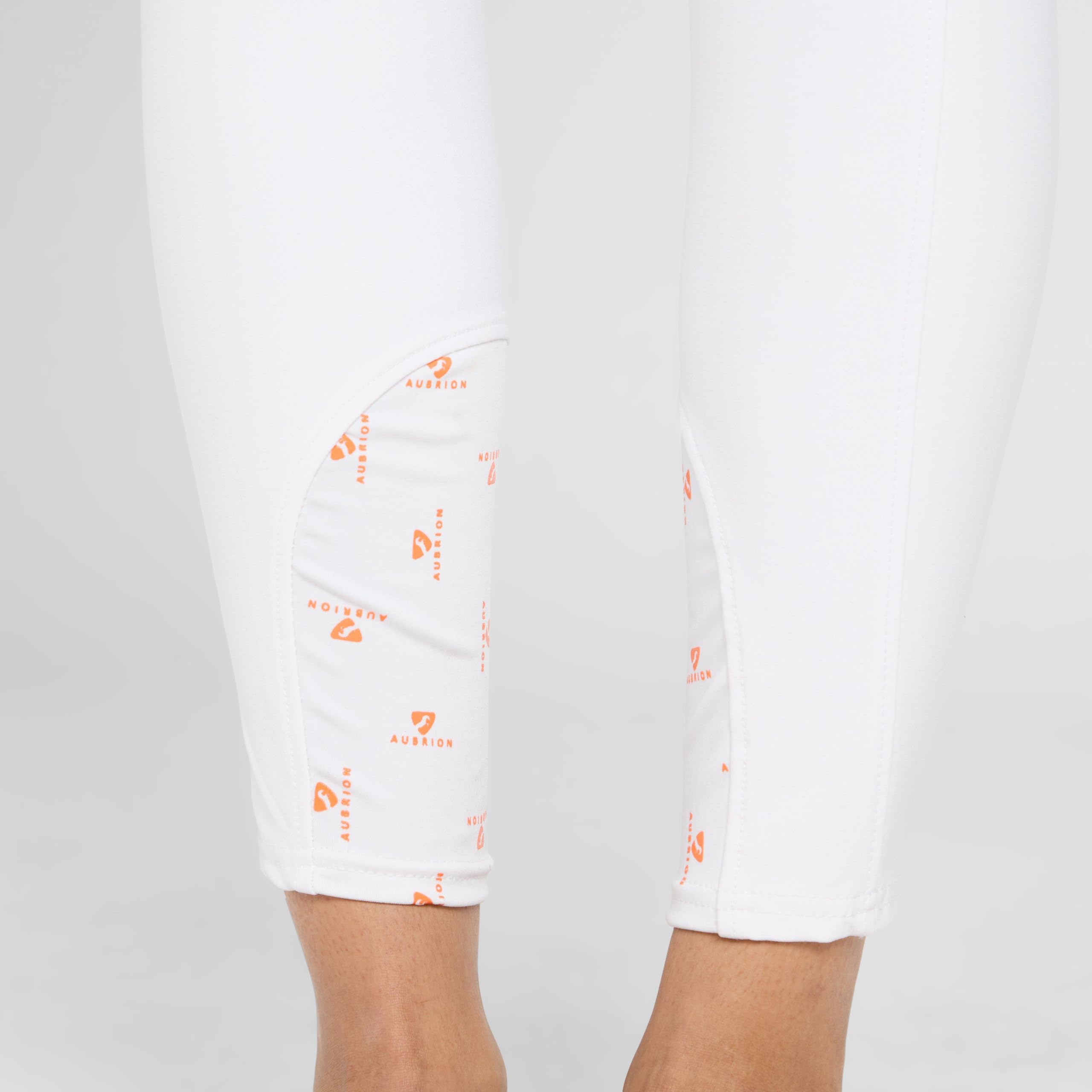 Aubrion - Pantalones para Montar Thompson para Mujer (71cm-R) (Blanco)