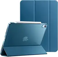 JETech Capa para iPad Air 11 Polegadas M3/M2 (2025/2024), iPad Air 5/4 (10,9 Polegadas, Modelo 2022/2020), Capa Traseira Rígida com Suporte Fino e Ativação/Repouso Automático (Azul Verde)