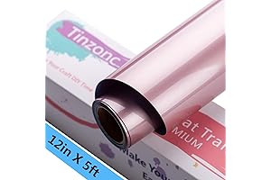 TINZONC 12Inch x 5Feet Rose Gold HTV Iron on Vinyl Rolls