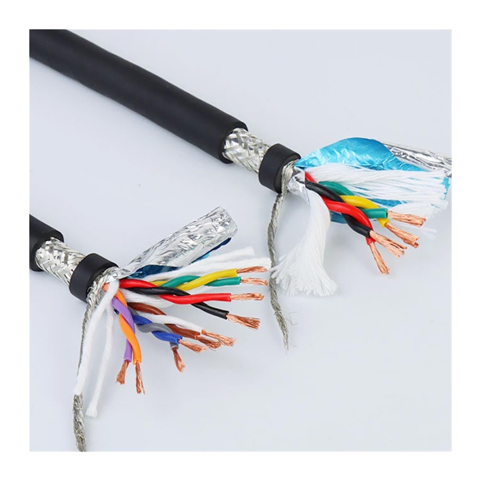 TRVVPS kabel ekranowany STP skrętka | Izolowany kabel sterujący sygnałem CNC od 2 do 20 rdzeni 17-26AWG (10Meters,2CORES_20 AWG 0.5MM2)