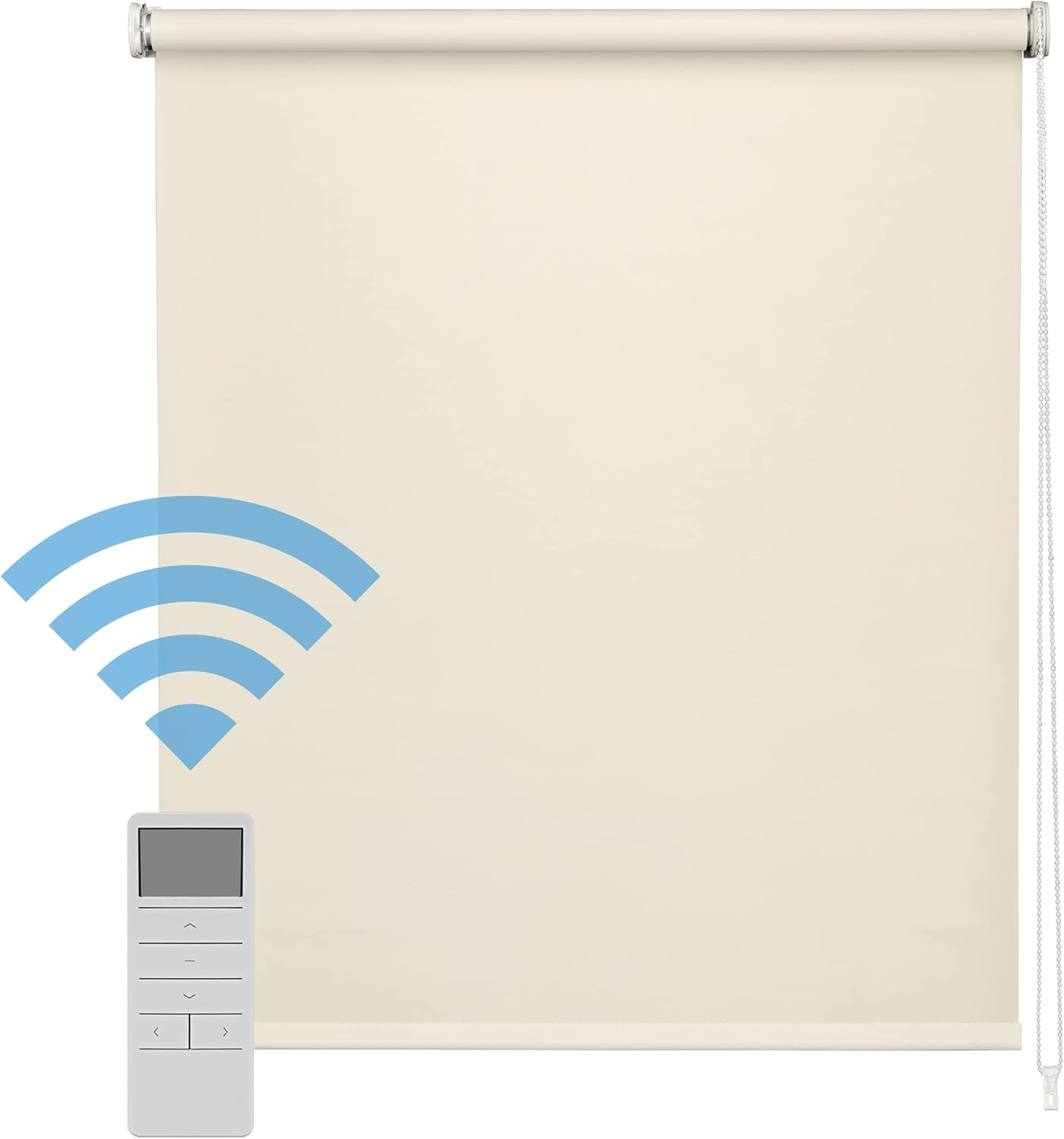 Easydeco - Estor Enrollable Blackout con Motor a Batería - Opaco (Beige, 90_x_250_cm)